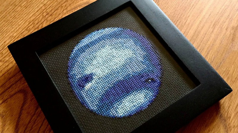Illustration for article titled Cross-Stitched Planets Are the Perfect Handmade Gift For Space Nerds